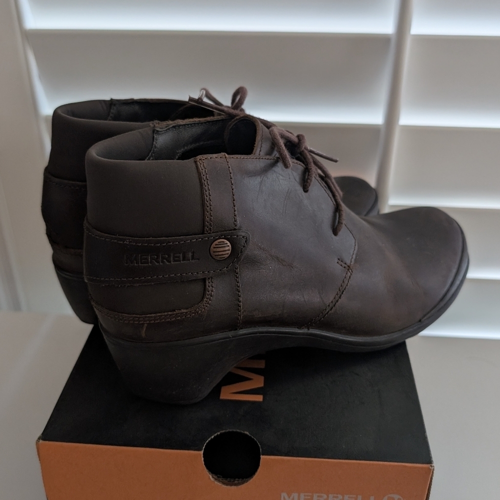 🥁 Merrell Veranda Lace Ankle Boot In Butter Rum (with box) - Picture 6 of 13